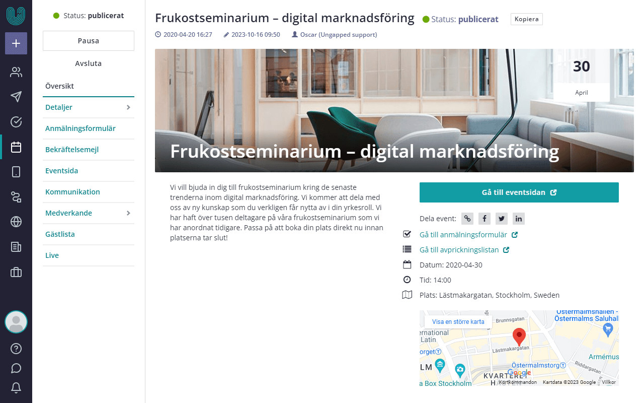 Et professionelt værktøj til din event management